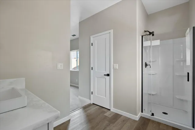 an empty room with a window