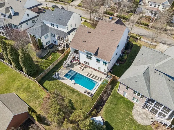 an aerial view of multiple house