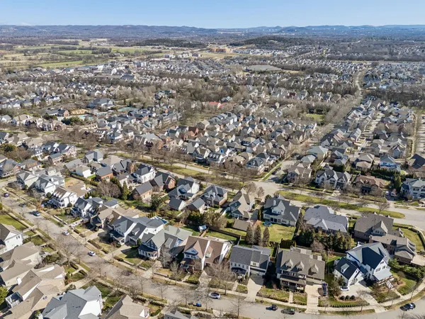 an aerial view of multiple house