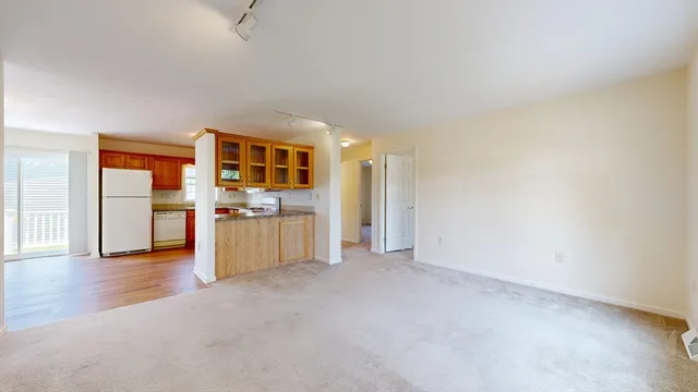 a view of a kitchen with a sink