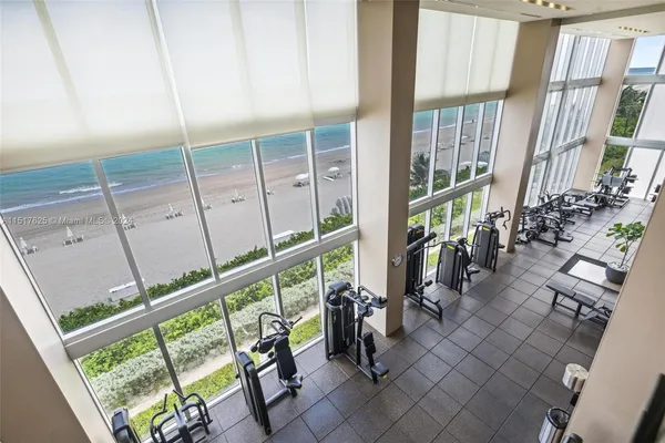 a view of gym equipment and children play room
