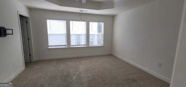 an empty room with a window