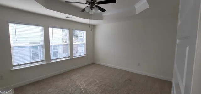 an empty room with a window