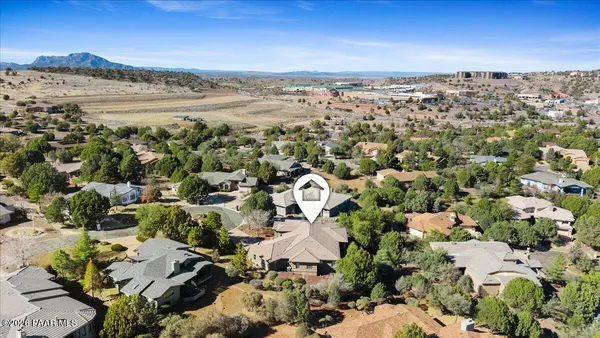 an aerial view of multiple house