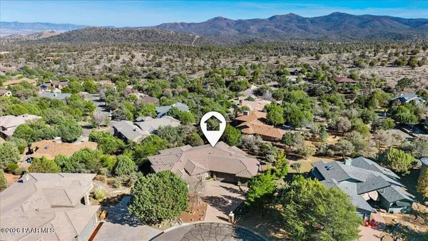 a view of a city with a mountain