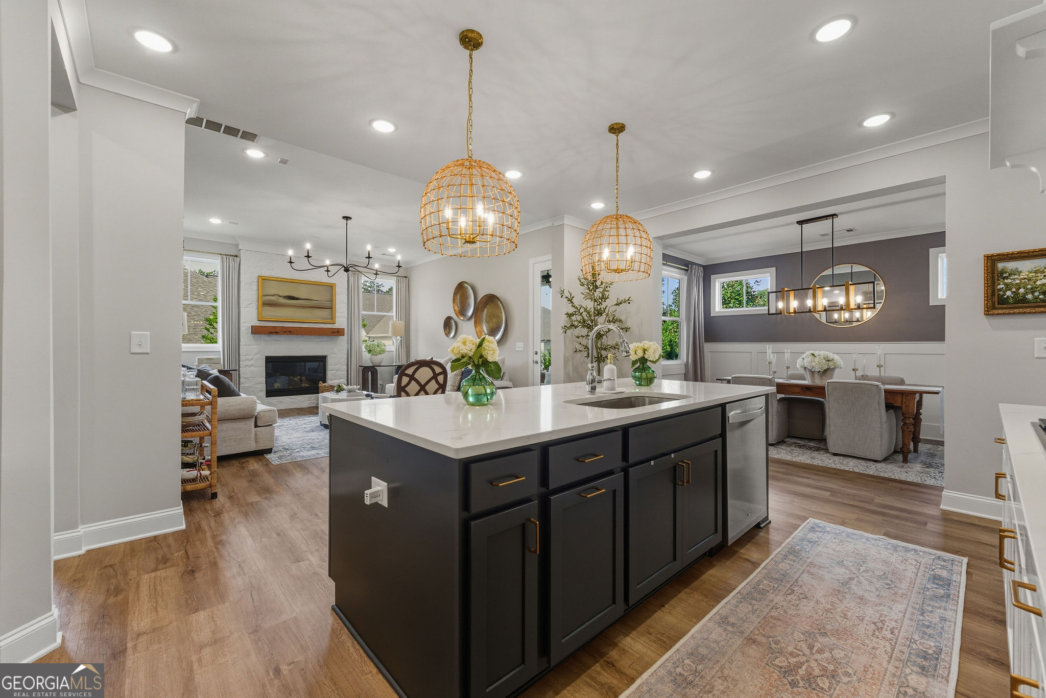 1140 Providence Loop Greensboro, GA 30642 - Photo 9 of 28 a kitchen with counter top space a sink appliances and cabinets