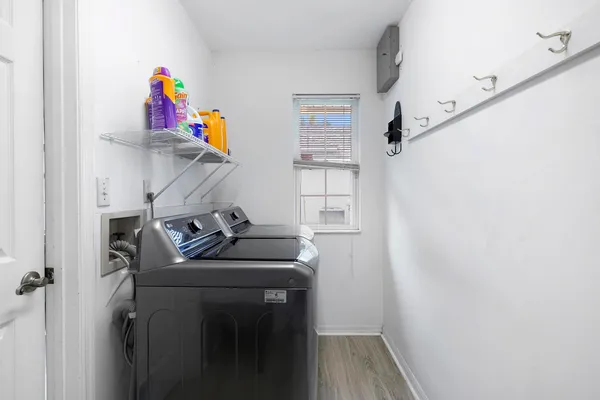 a room with storage and utility