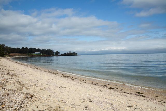 a view of beach and ocean