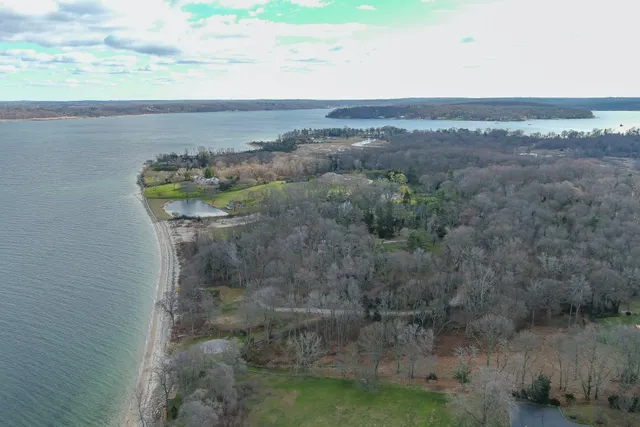 a view of a lake with a mountain in the background