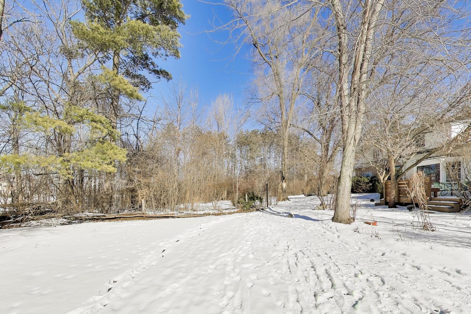 600 Riverwoods Road Mettawa, IL 60045 - Photo 5 of 49 a view of road and snow on the roadside