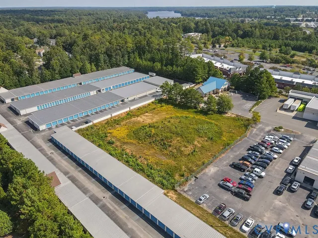 an aerial view of a residential houses