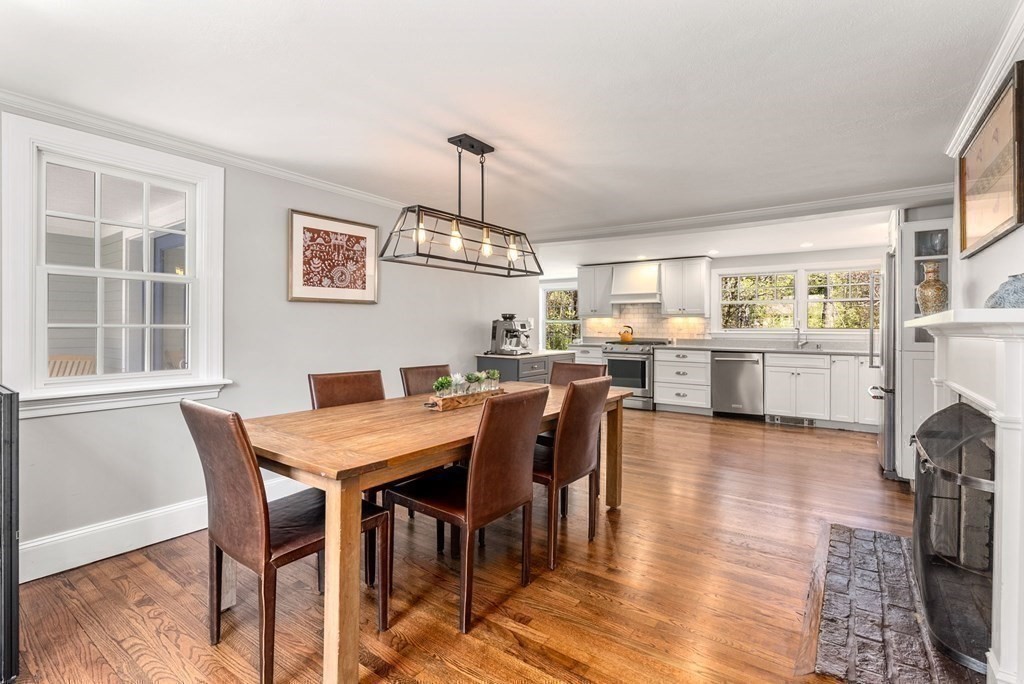 4 Granison Road Weston, MA 02493 - Photo 11 of 37 a view of a dining room with furniture window and wooden floor