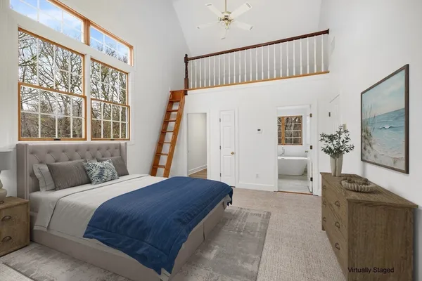 a bathroom with a double vanity sink mirror and
