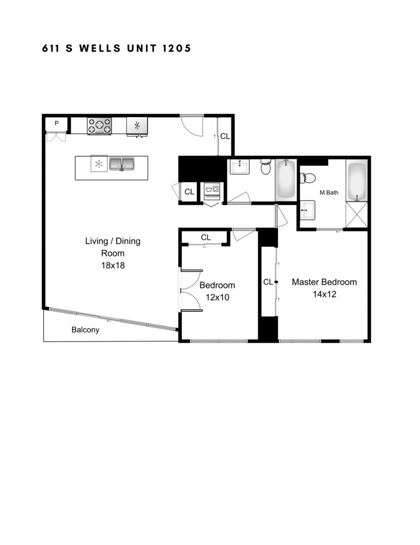 611 South Wells Street, Unit 1205 Chicago, IL 60607 - Photo 2 of 9