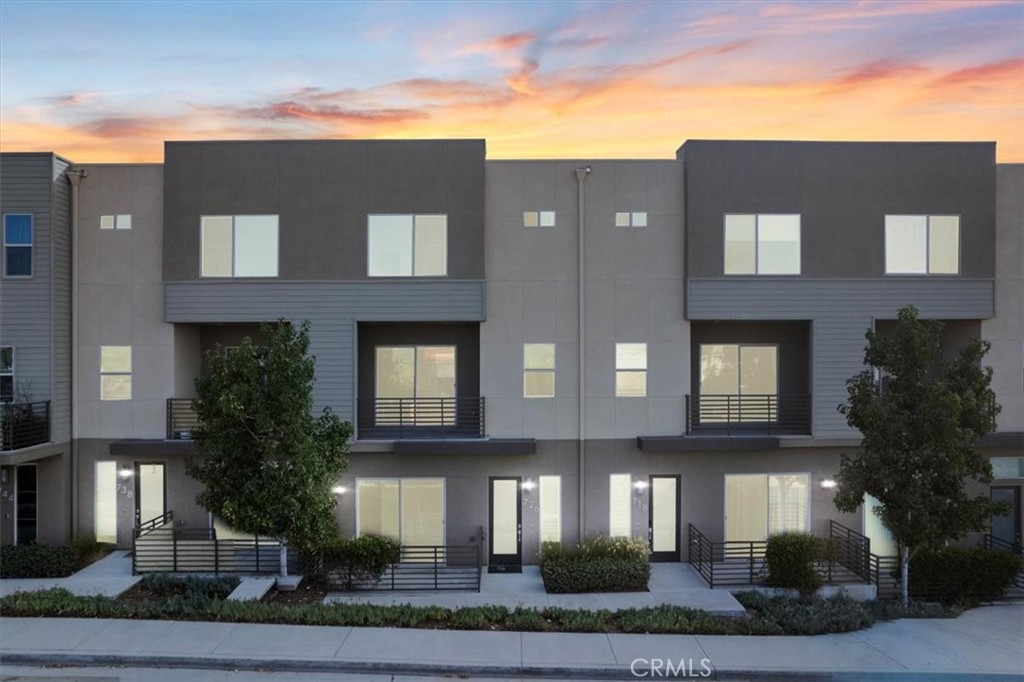 a front view of a building