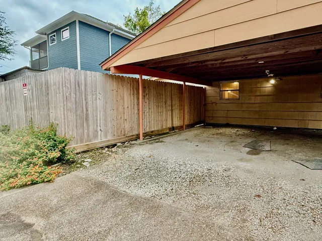 a backyard of a house