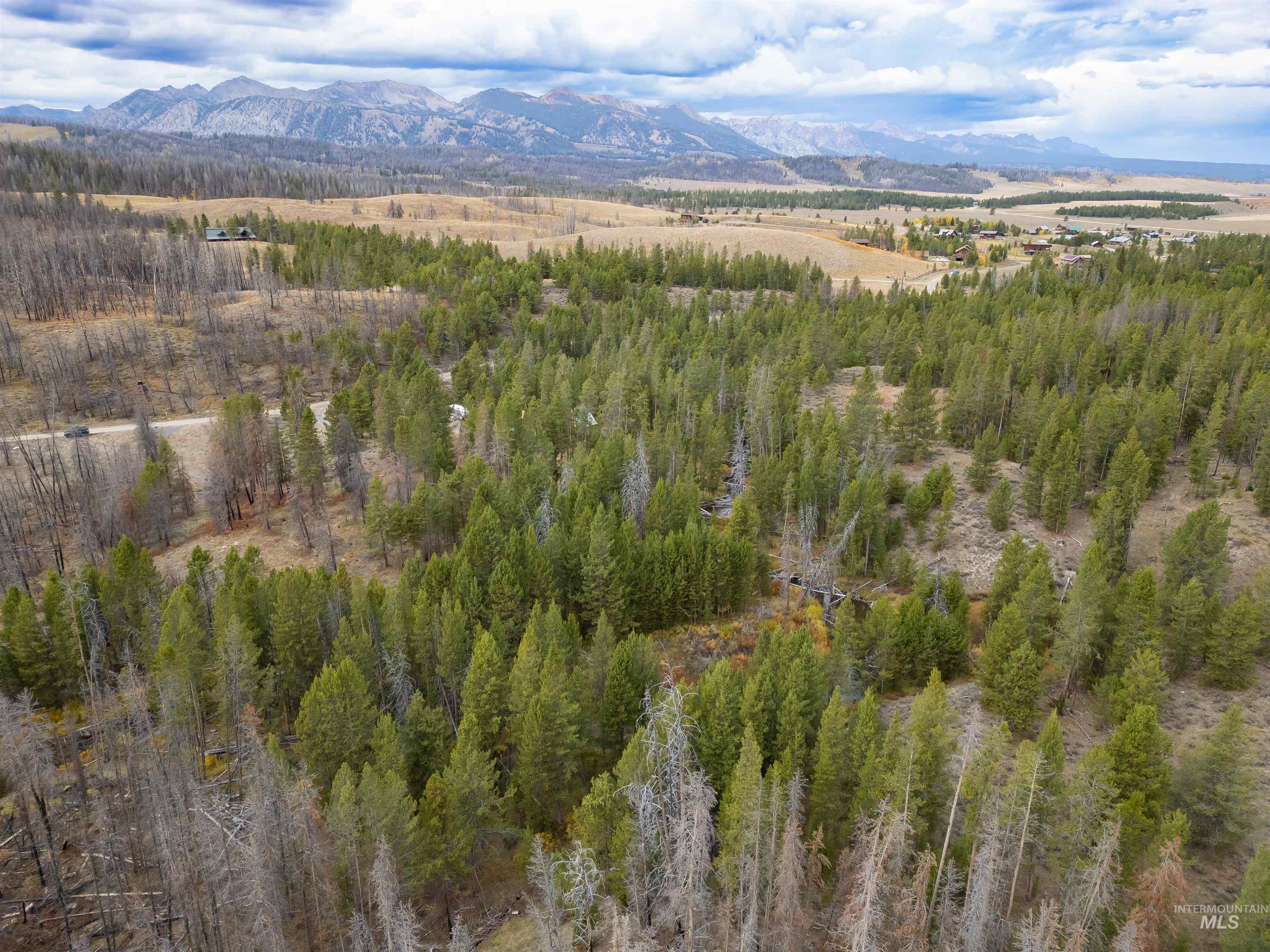 773 Smiley Creek Road Ketchum, ID 83340 - Photo 25 of 27 Aerial view of a mountain backdrop