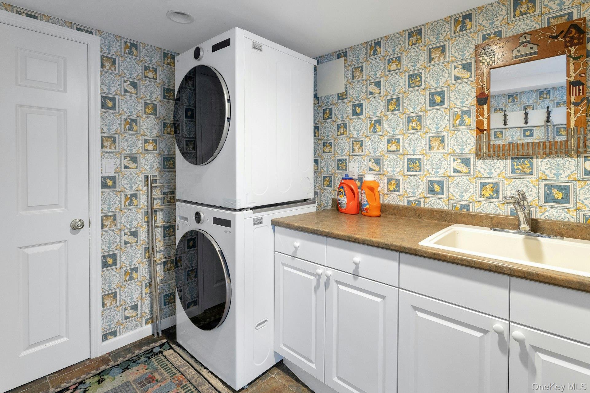 90 Cushman Road Patterson, NY 12563 - Photo 29 of 40 a utility room with sink dryer and washer