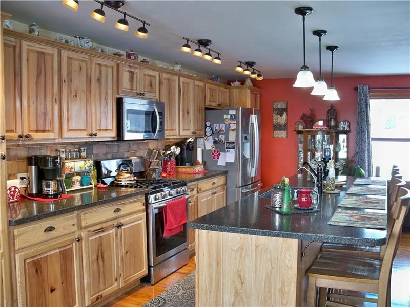 236 Center Church Road Grove City, PA 16127 - Photo 3 of 25 Hickory cabinets and ample lighting.