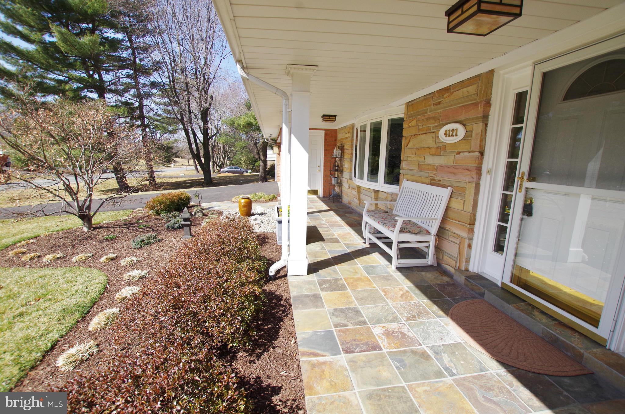 4121 Sir Walter Road Olney, MD 20832 - Photo 4 of 30 Covered Front Porch with Slate Floor