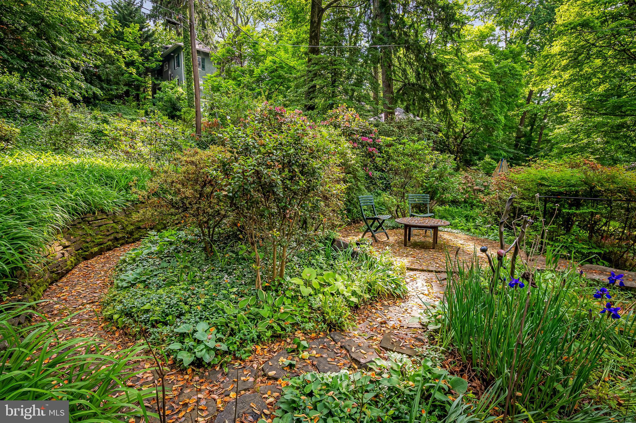 111 Deepdene Road Baltimore, MD 21210 - Photo 57 of 61 a backyard of a house with lots of green space and a fountain