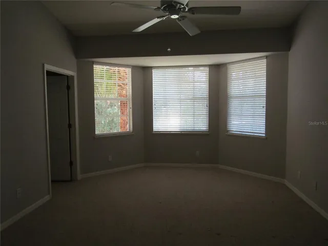an empty room with a window