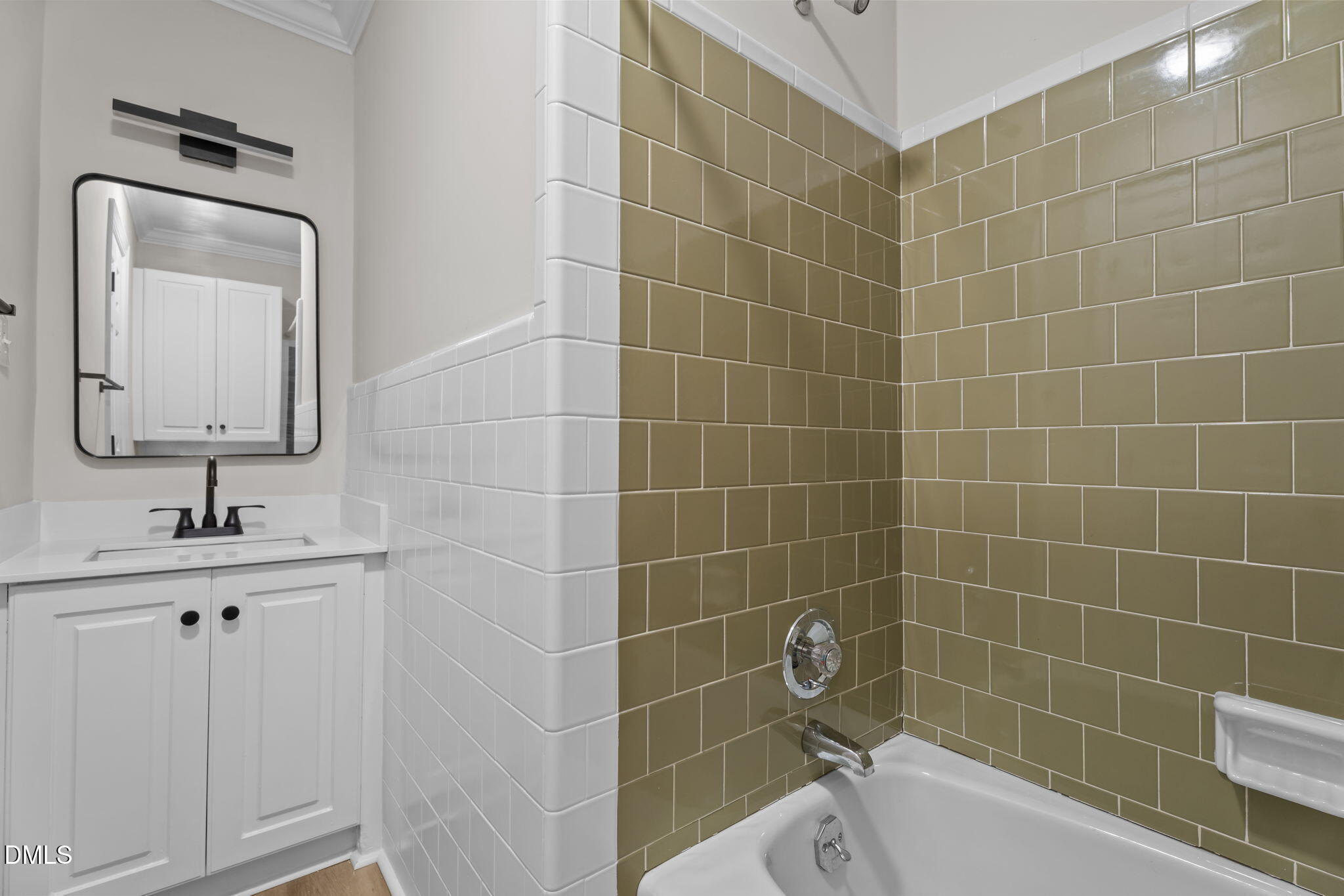 3738 Red Oak Battleboro Road Battleboro, NC 27809 - Photo 26 of 53 a bathroom with a shower a sink and a mirror