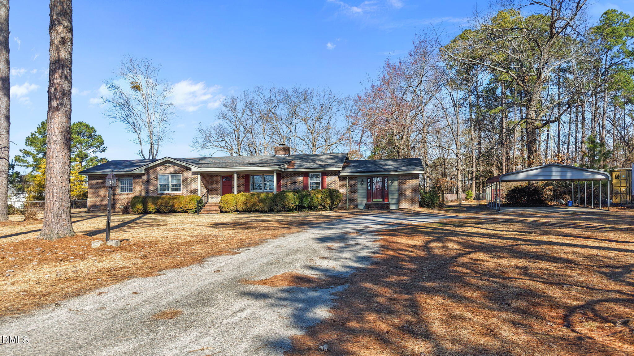 3738 Red Oak Battleboro Road Battleboro, NC 27809 - Photo 33 of 53 a front view of a house with a yard