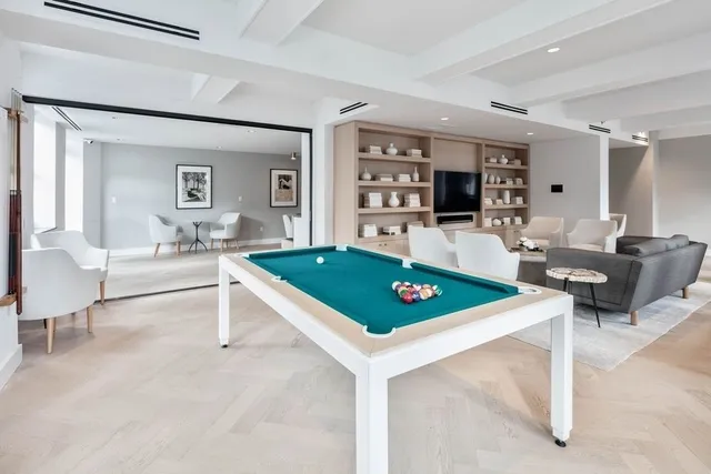 a room with gym equipment