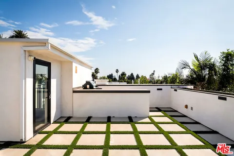 a view of an outdoor space with seating