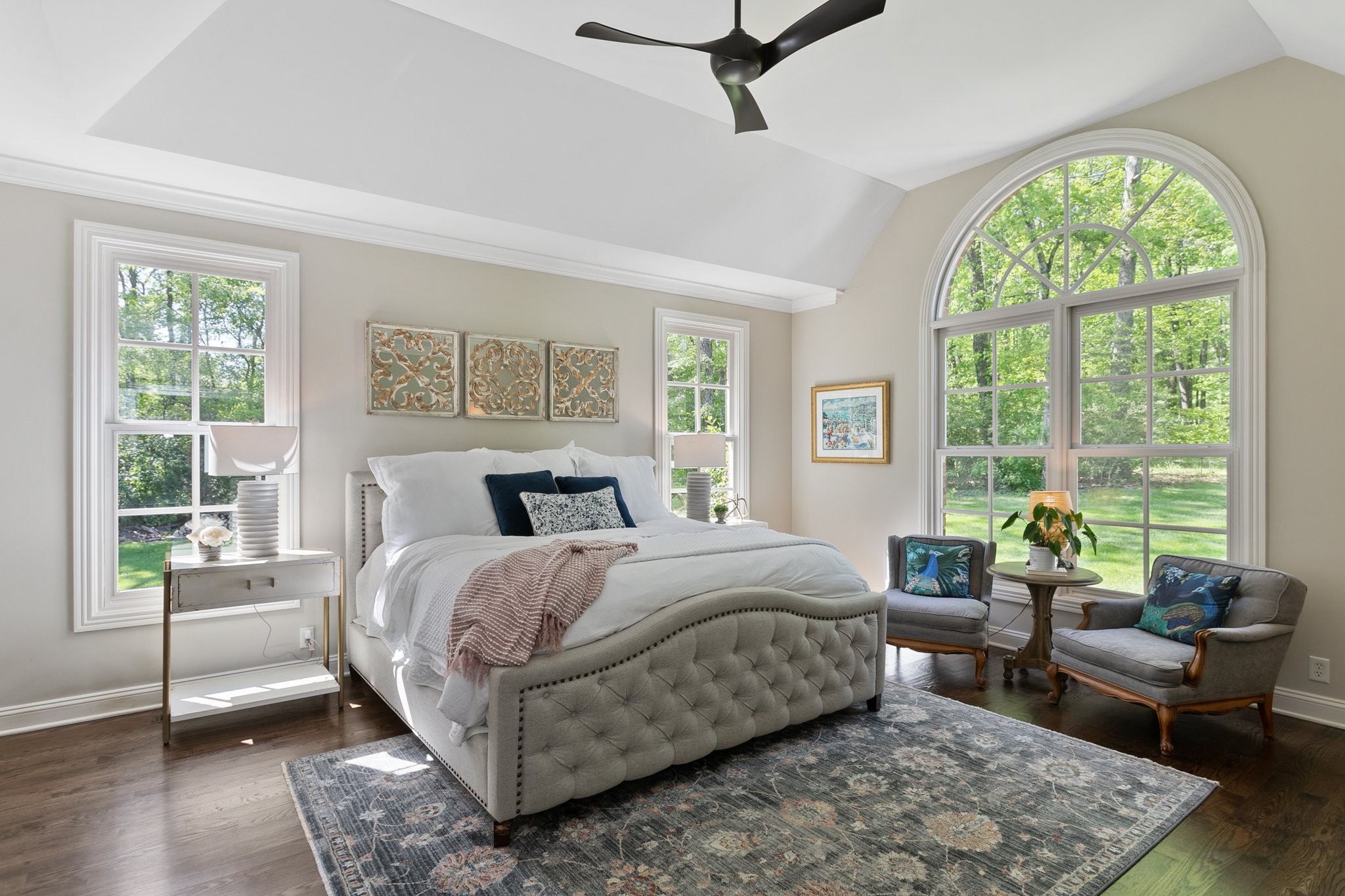 4360 Arno Road Franklin, TN 37064 - Photo 13 of 24 a bedroom with a bed and wooden floor