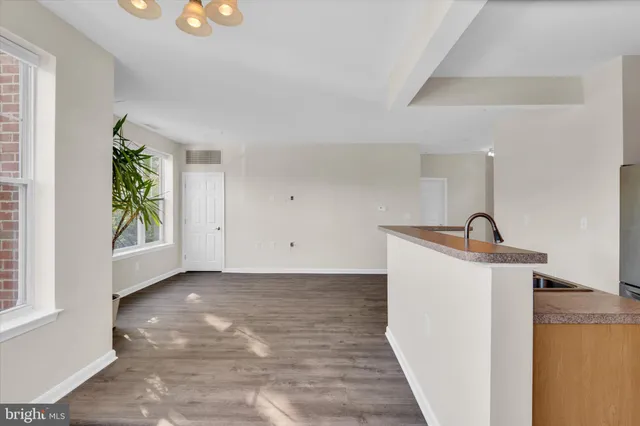 a view of a room with a sink