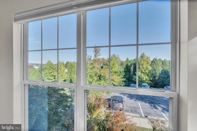 a view of a glass door with a yard
