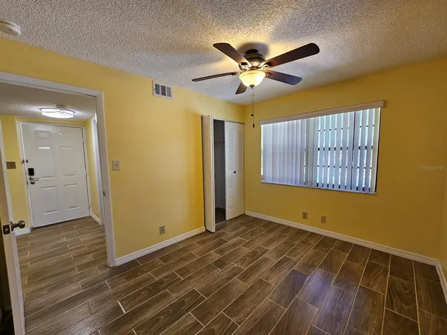 a front view of house with yard and seating area