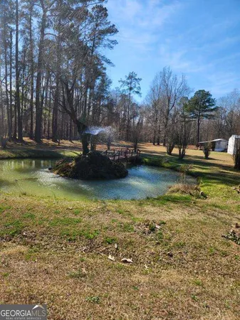 a view of backyard with green space