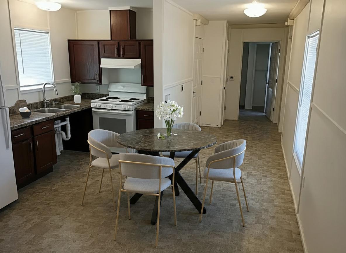 426 Stimpson Road Oroville, CA 95965 - Photo 5 of 16 a kitchen with a table chairs stove and refrigerator