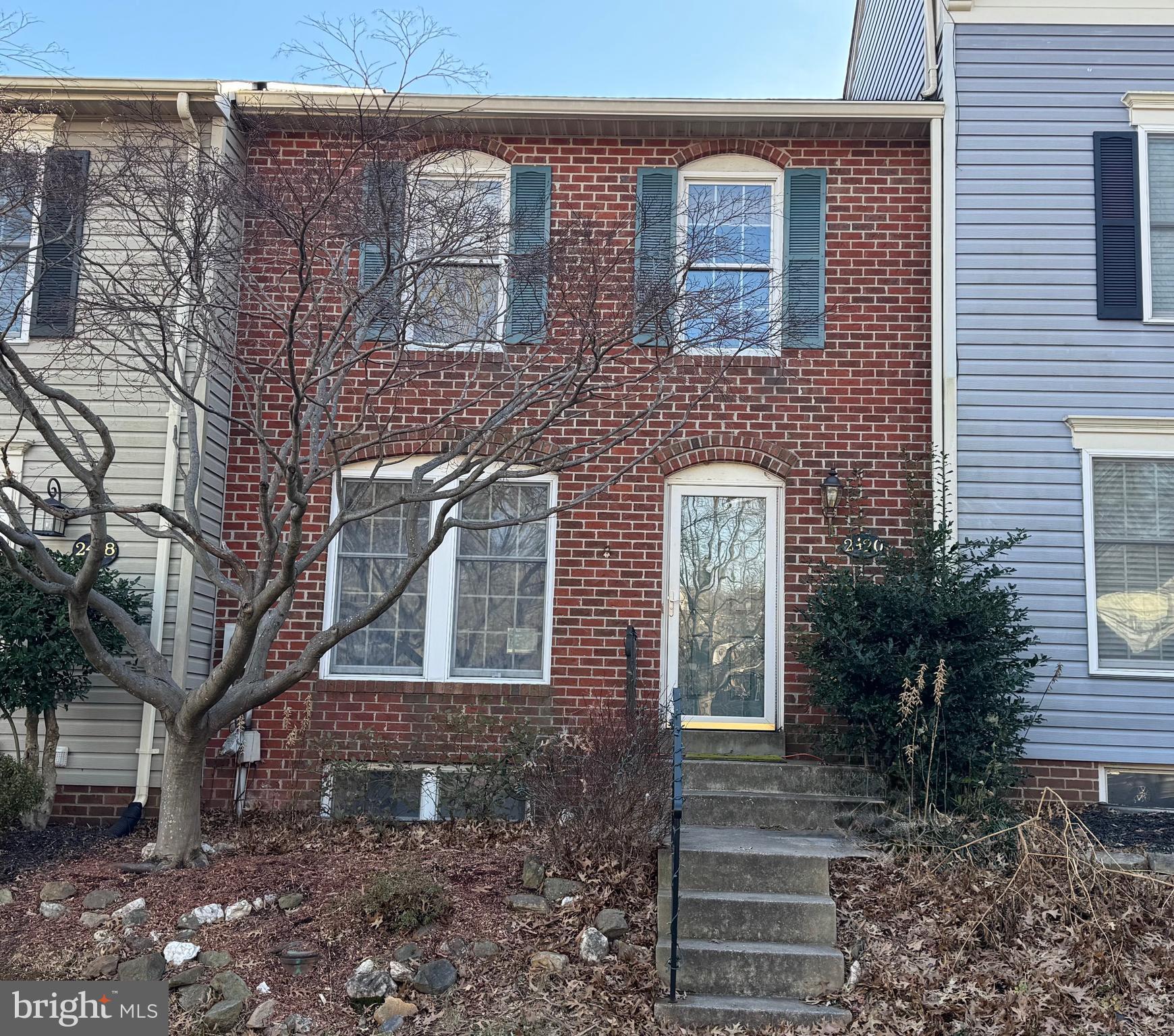 a front view of a house