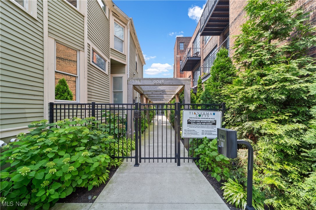 2048 Fulton Road, Unit 107 Cleveland, OH 44113 - Photo 3 of 37 Gated entry area with call box