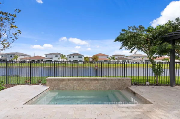 a view of a swimming pool and a terrace