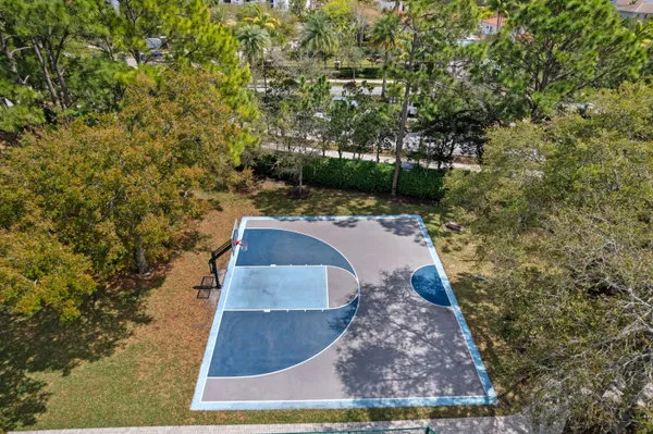 a view of a yard with an outdoor space