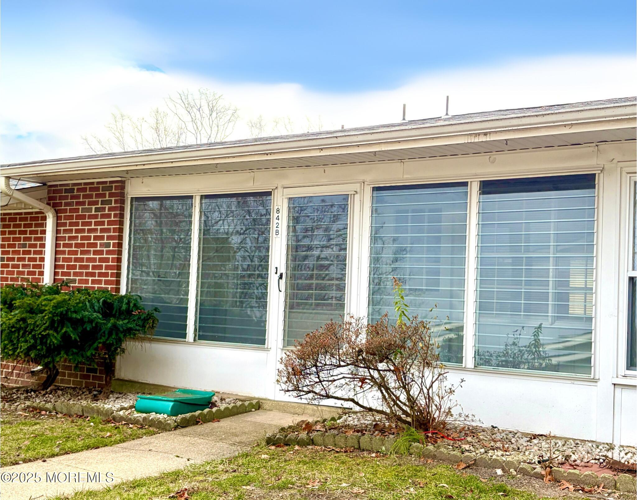 a view of a house with a patio