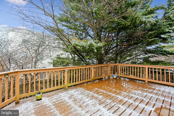 a view of wooden deck