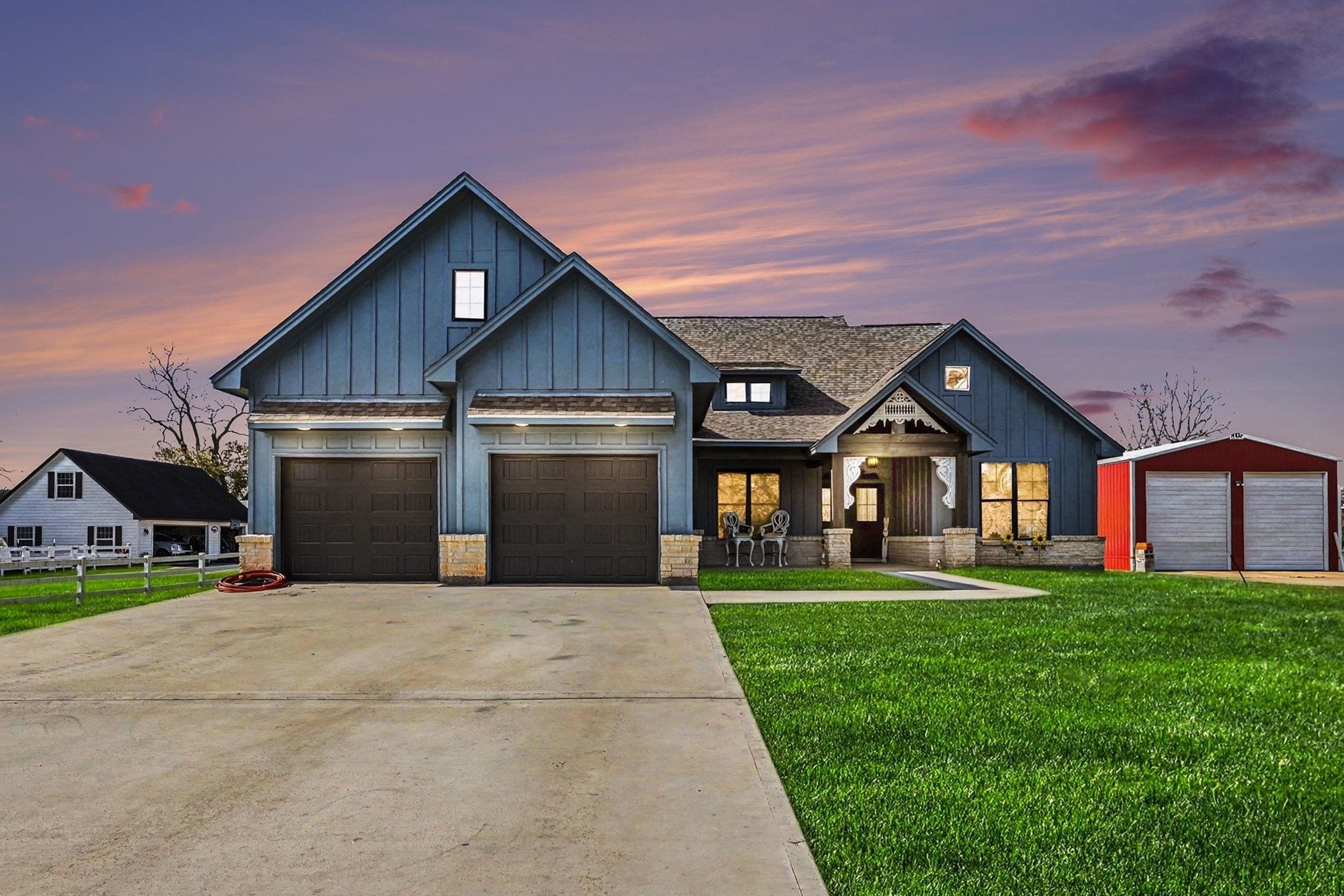 444 Mill Road Angleton, TX 77515 - Photo 30 of 31 a view of a house with a big yard and large trees