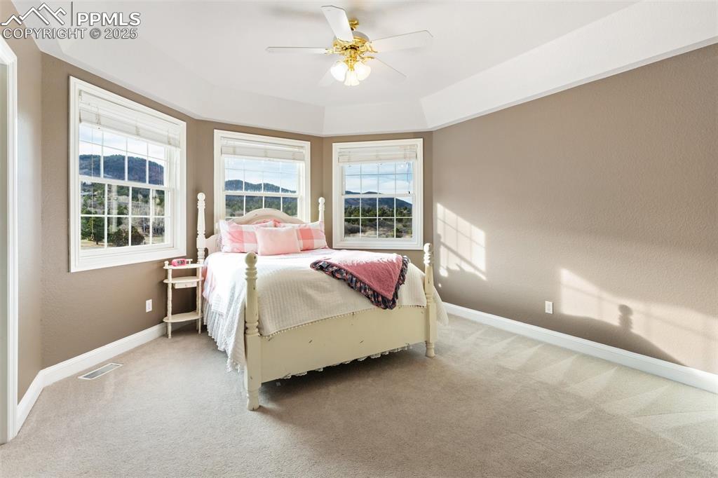 931 Forest View Road Monument, CO 80132 - Photo 29 of 50 a bedroom with a bed dresser and a window