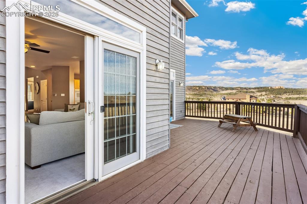 931 Forest View Road Monument, CO 80132 - Photo 44 of 50 a view of a balcony with wooden floor