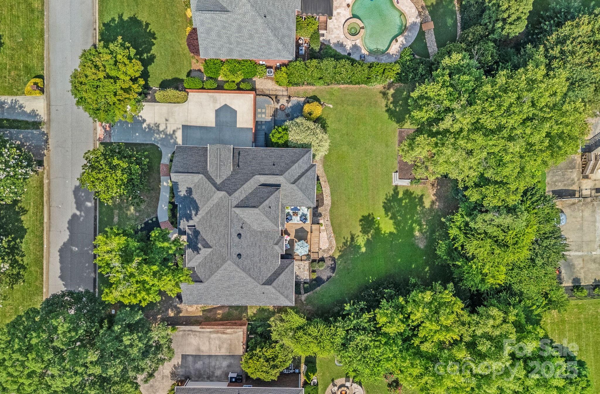 343 Gringley Hill Road Fort Mill, SC 29708 - Photo 3 of 45 an aerial view of a house with outdoor space swimming pool and outdoor seating