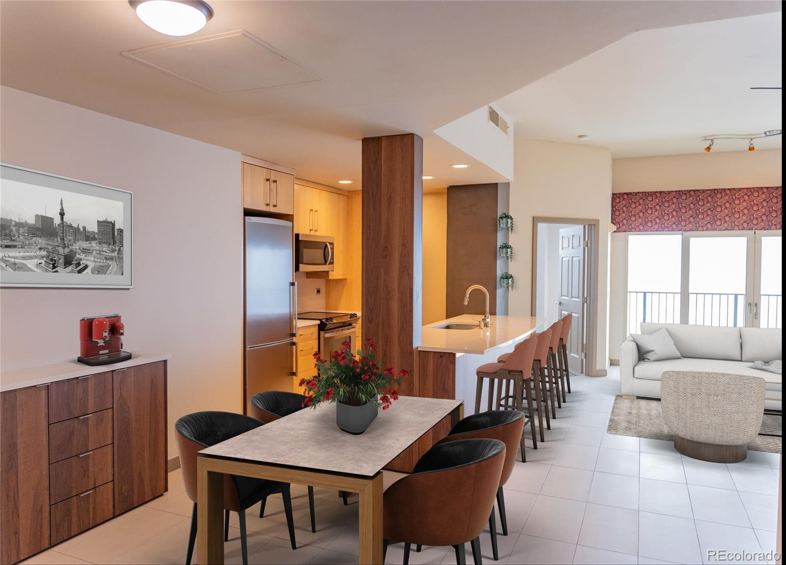 475 West 12th Avenue, Unit 15G Denver, CO 80204 - Photo 1 of 15 a living room with furniture and wooden floor