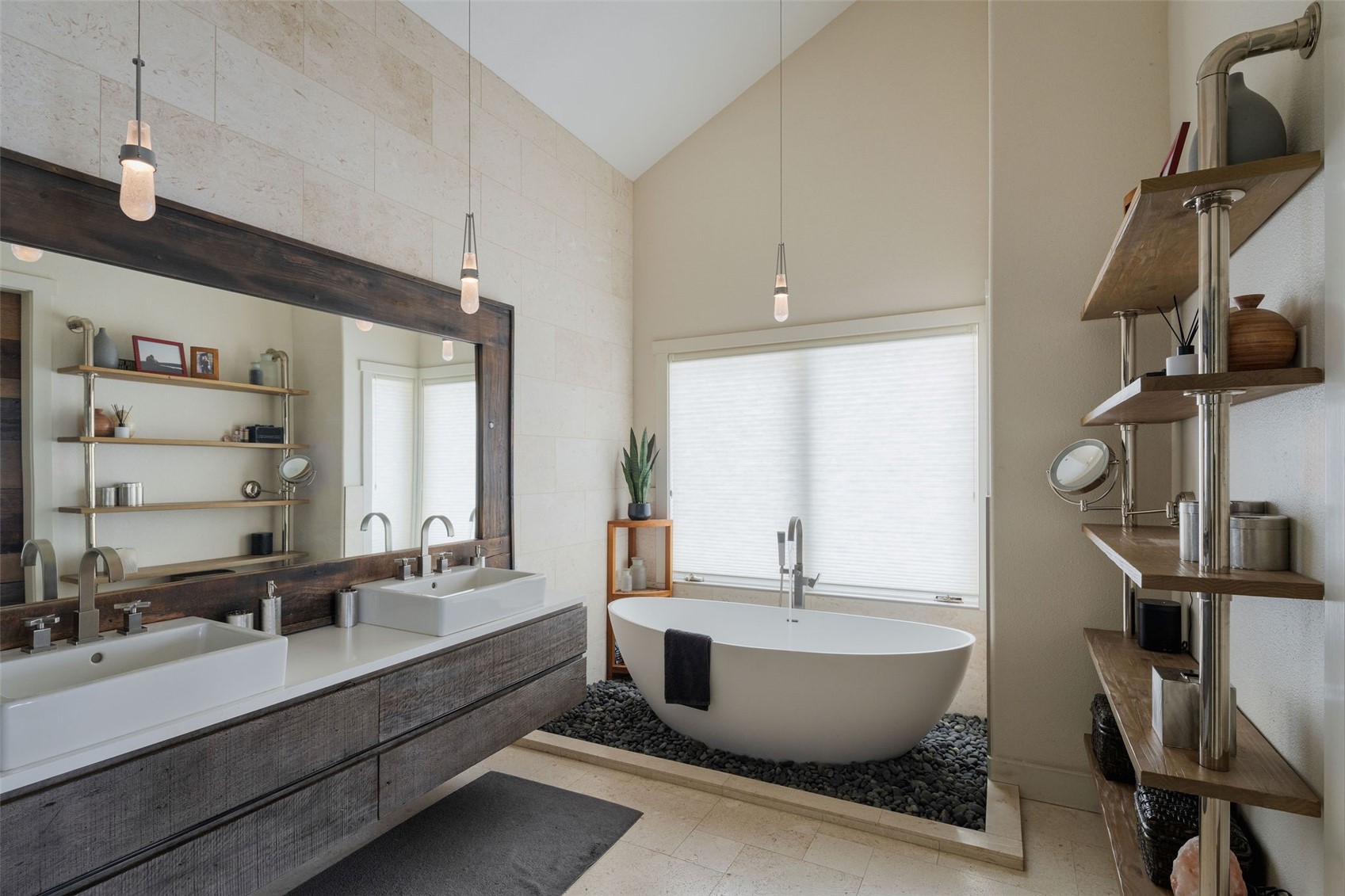 31655 Sugar Ridge Road Steamboat Springs, CO 80487 - Photo 11 of 49 a bathroom with a large tub sink and double vanity