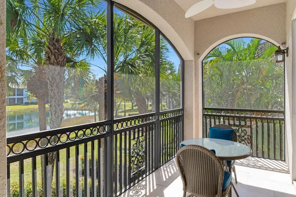 a view of a city from a balcony