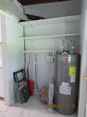 a view of water heater room